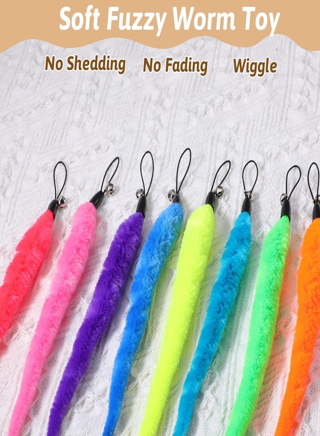cobee 24Pcs Cat Worm Toy, Cat Wand Toy Accessories, Cats Worm Toys Refills Ca ts Wand Attachment Toying, Kitten Interactive Toys for Indoor and Ourdoor Cats - Image 3